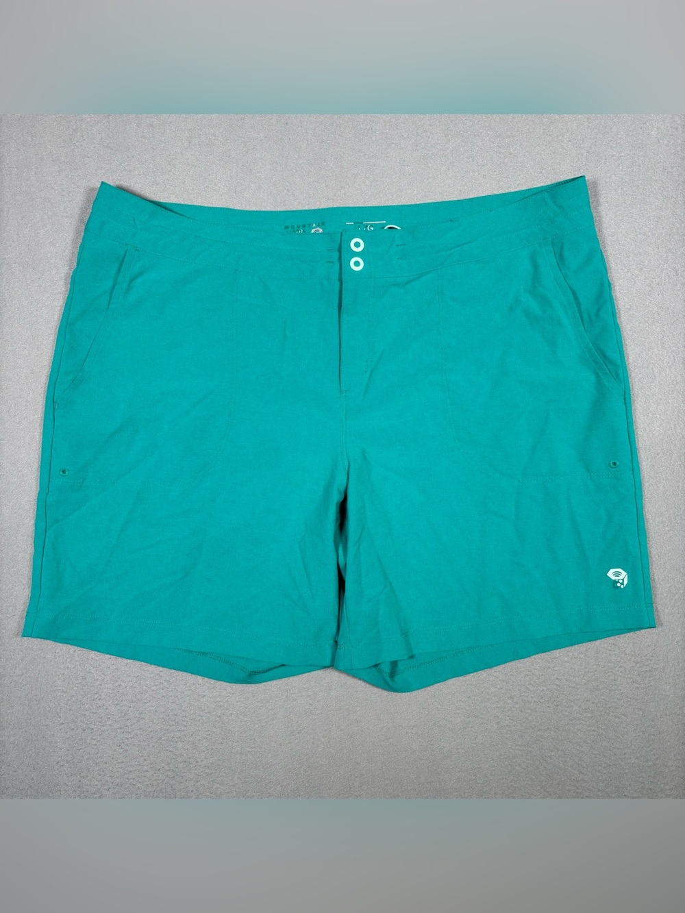 Mountain Hardwear Hiking Shorts Women’s Large Teal Blue Athletic Pockets Outdoor